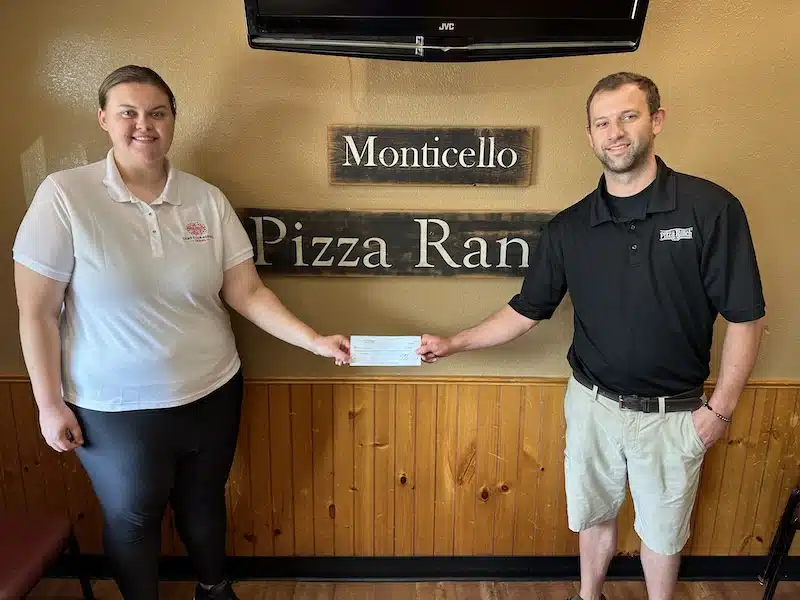 Big Thank you to Nick Danover and the Monticello Pizza Ranch For Their Camp Courageous Day!