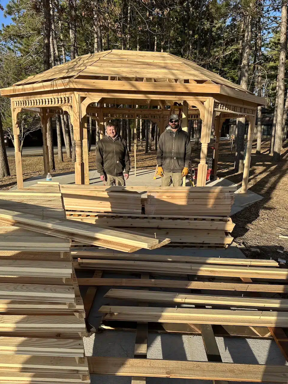 Ron McGauvran’s Gazebo Honoring Ed & Marie Kistenmacher, Norb Bahl, & The Iowa Oil Jobbers Board Of Nearly 50-Years Ago, Nears Completion!