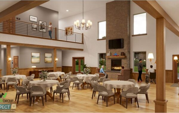 Cabin Rendering common room